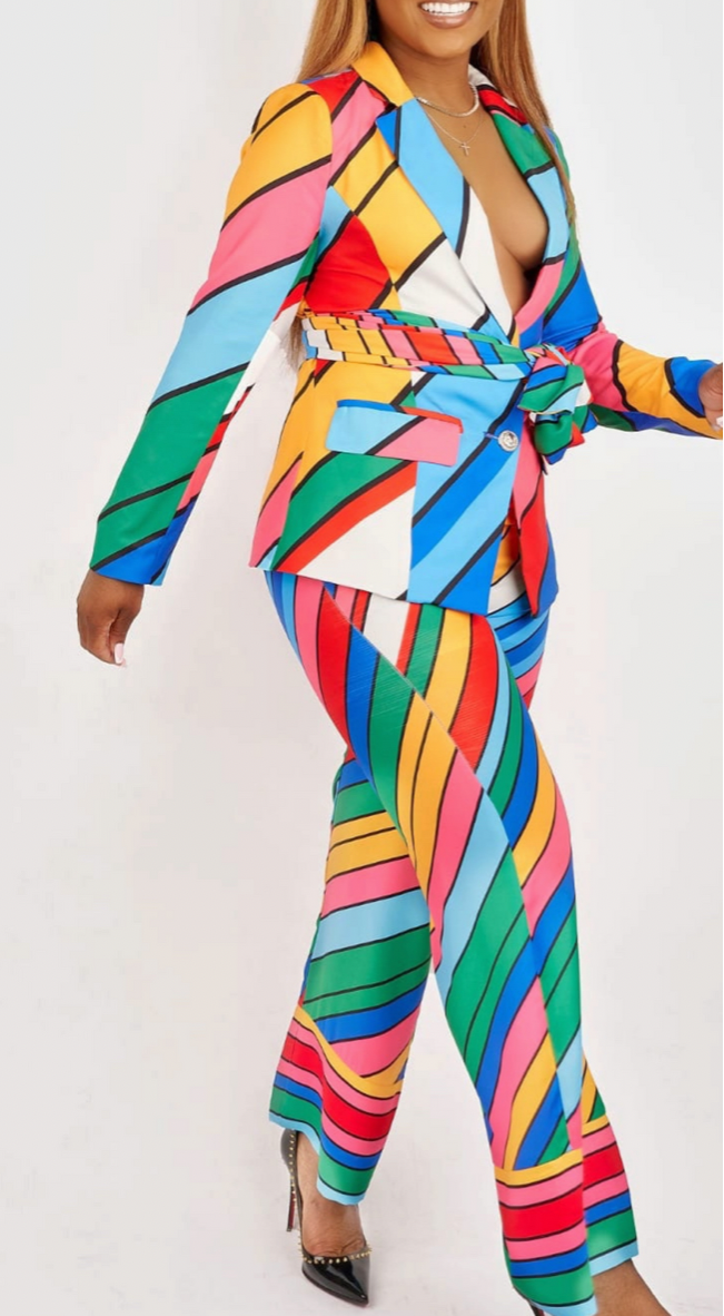 So Fly Rainbow Blazer Set